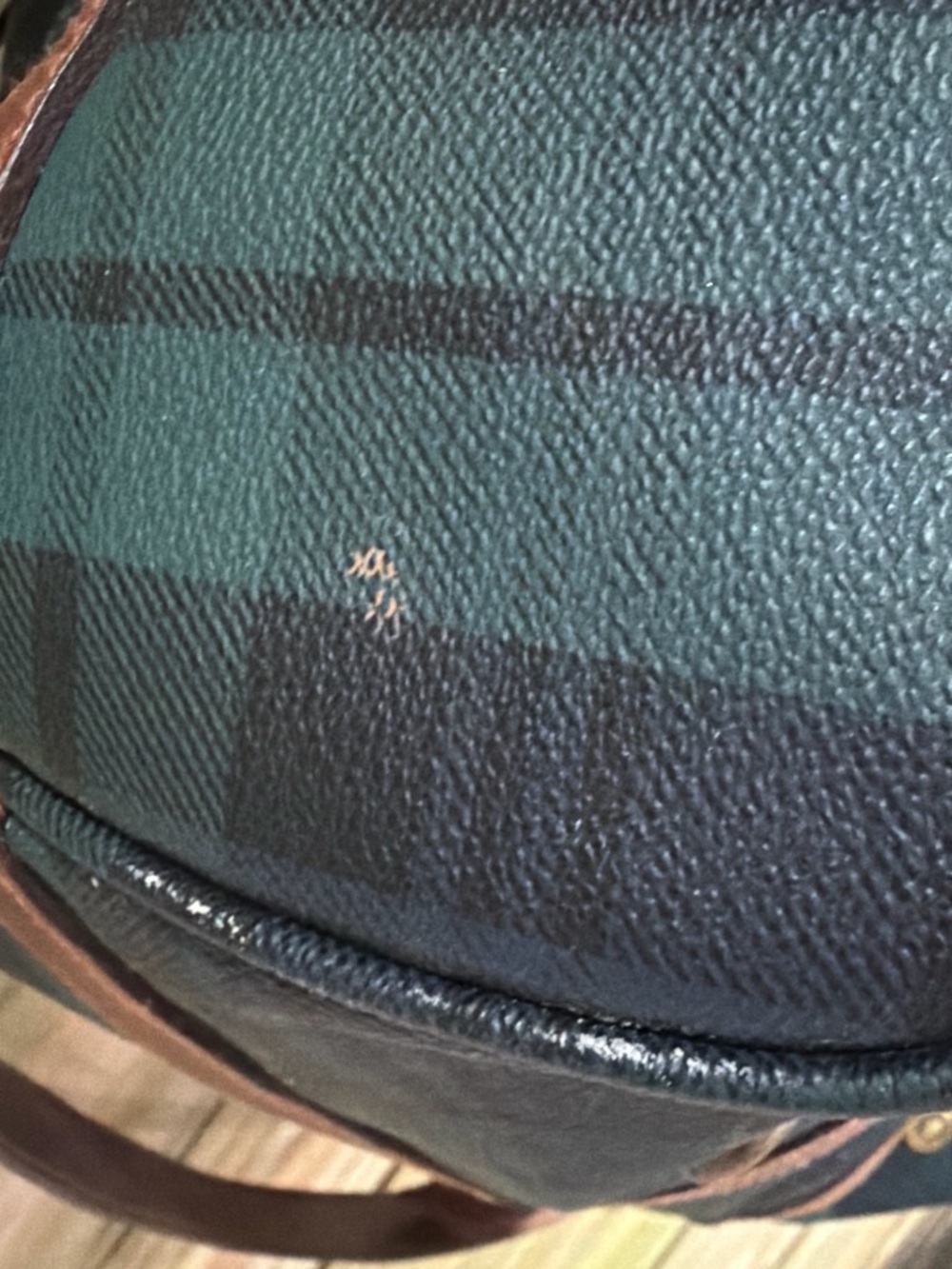 Polo by Ralph Lauren Green & Black Plaid Leather-Trim Duffel - Picture 3 of 14